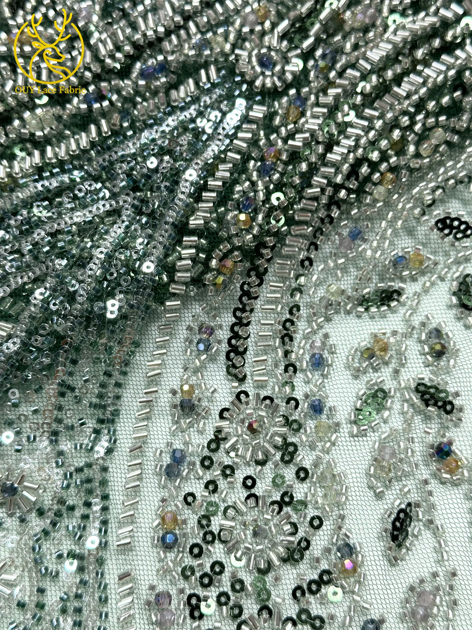 Damen Party- und Hochzeitskleider Afrikanischer Bräutigam Perlenverzierter Spitzenstoff 2026 Hochwertige Französische Nigerianische Pailletten Tüllspitze Stoffe – Detail 18