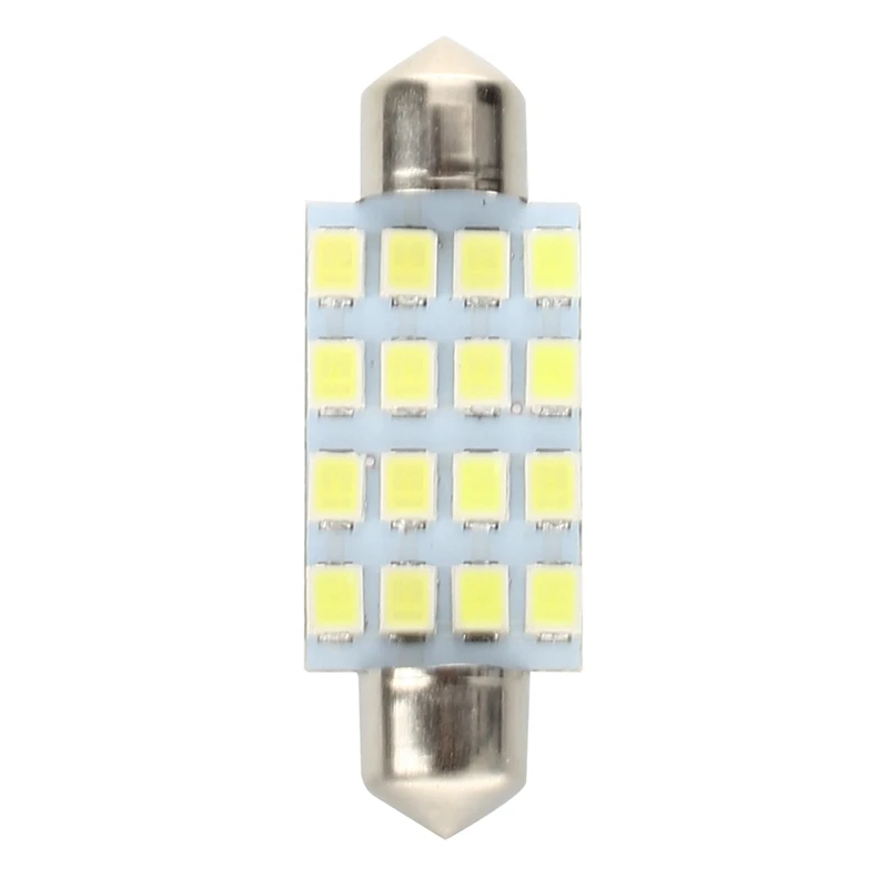 30 PCS 16 Torpedo Car Bulb LED SMD 3528 42 Mm - White