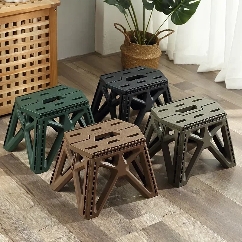 Portable Folding Stool Chair Multiple uses High Load Bearing Durable Stools Fishing Stool Beach Stool Camping Stool Space Saving