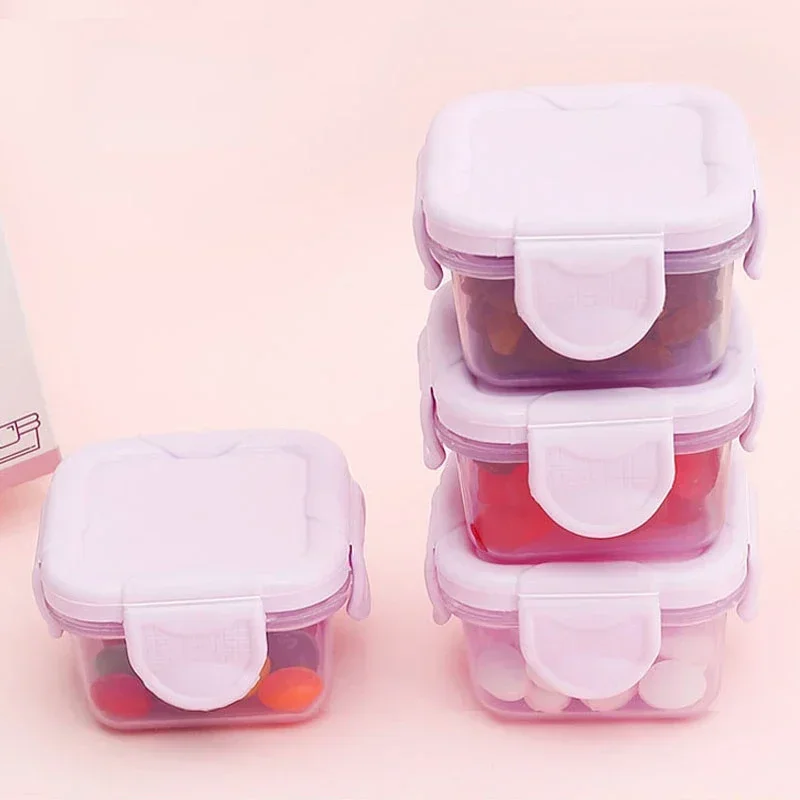 60ml 1PCS Mini Refrigerator Crisper Plastic Storage Case Baby Food Container Leakproof Kitchen Seal Box for Microwave Oven