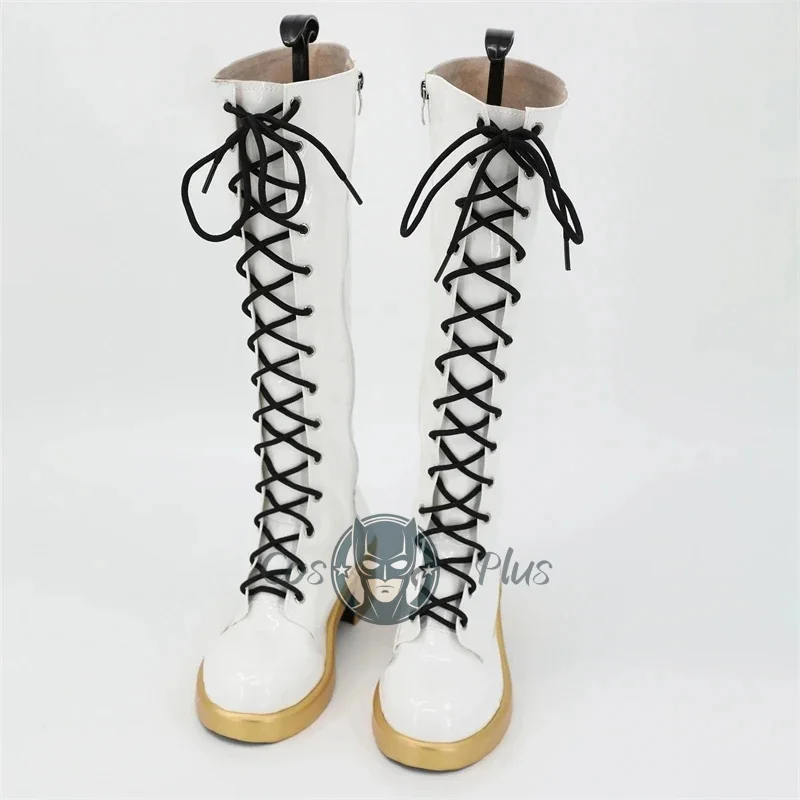 KPop Demon Hunters Rumi Cosplay Shoes White Custom Made Boots