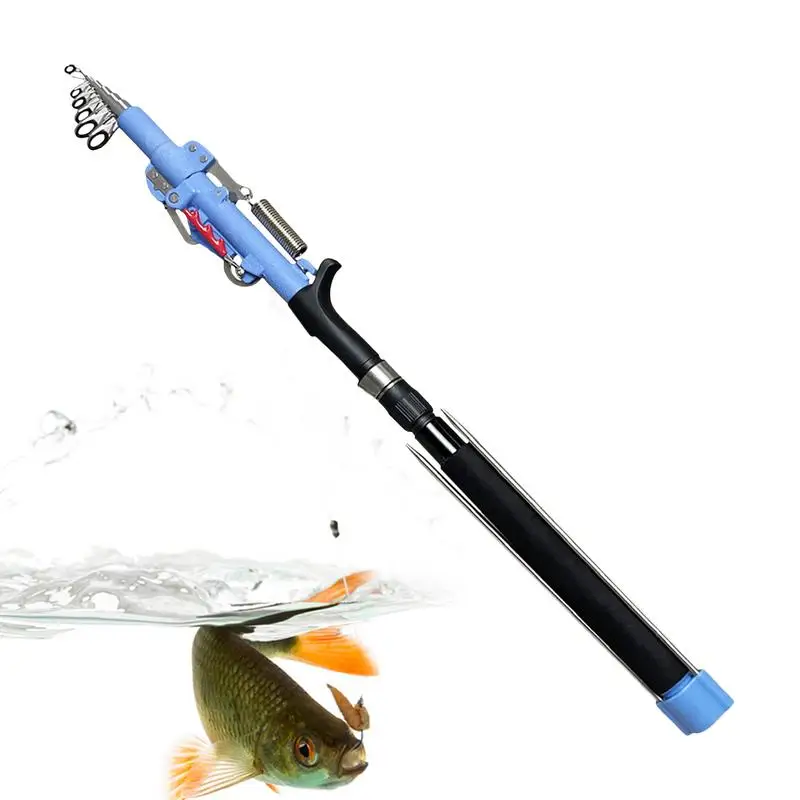 Collapsible Fishing Pole Portable Travel Fishing Rod Bass Fishing Pole Sensitive Automatic Spring Fishing Rod Fishing