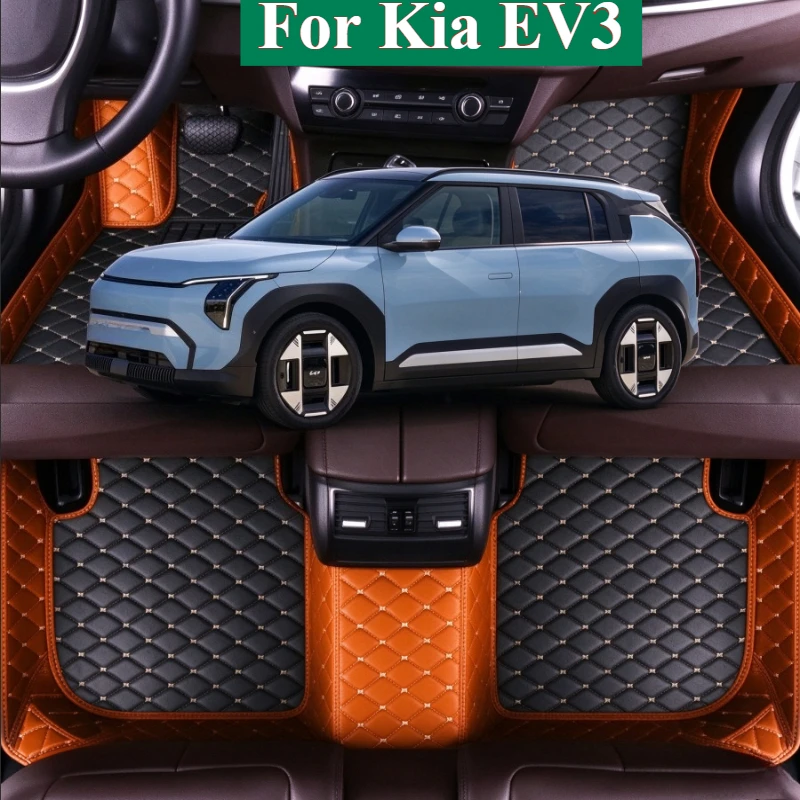 Custom Fit Car Floor Mats For Kia EV3 2024-2026 LHD RHD Waterproof Anti-Slip Floor Liners Full Set Auto leather Carpet Trunk