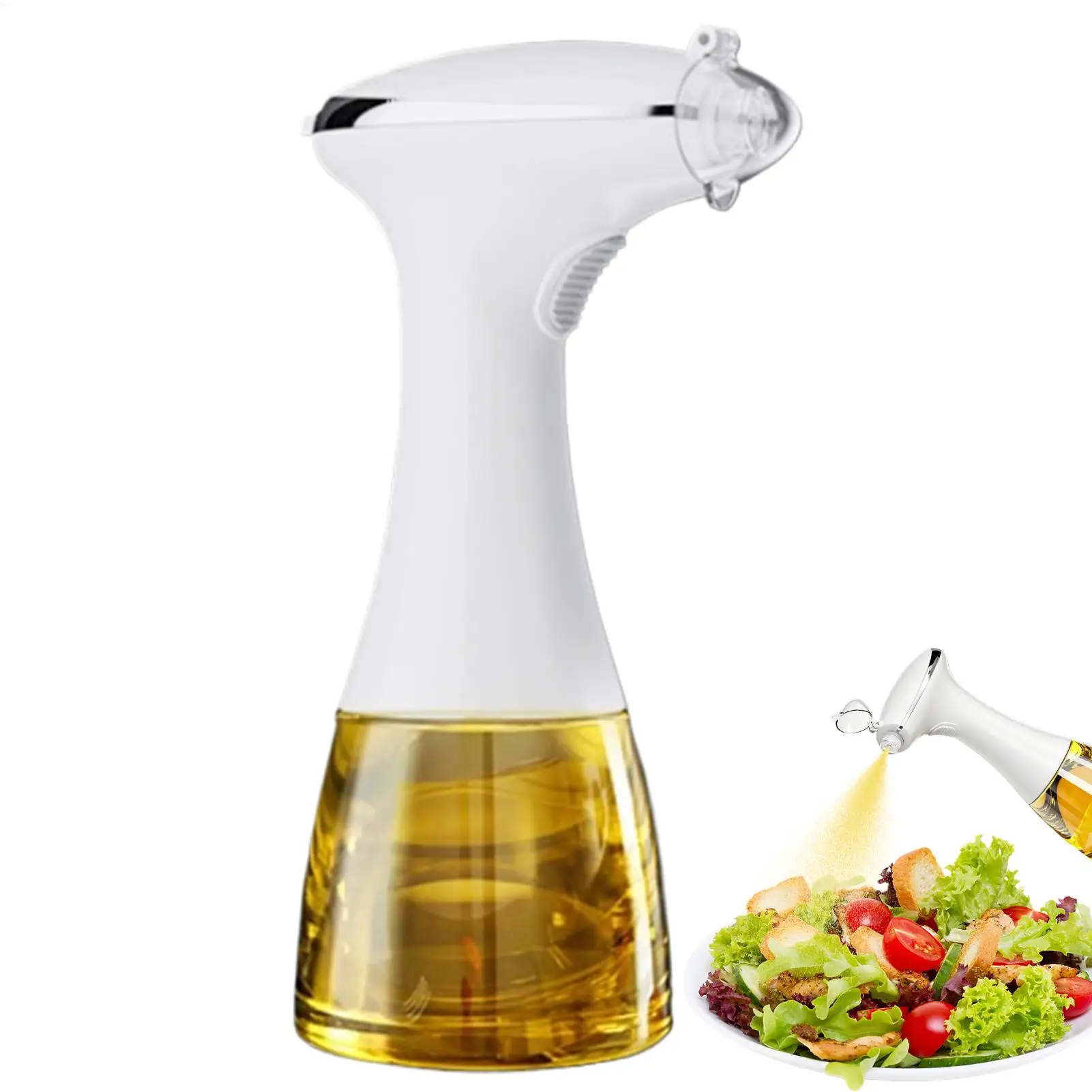 Rociador de aceite de oliva, dispensador de aceite eléctrico recargable, portátil y a prueba de fugas, para hornear, preparar comidas, asar, freír, rostizar, para el hogar