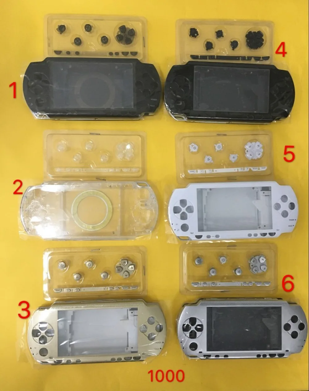 Excellent quality Full housing shell cover case with buttons kit For PS1000 PSP 1000 Old Version Game Console