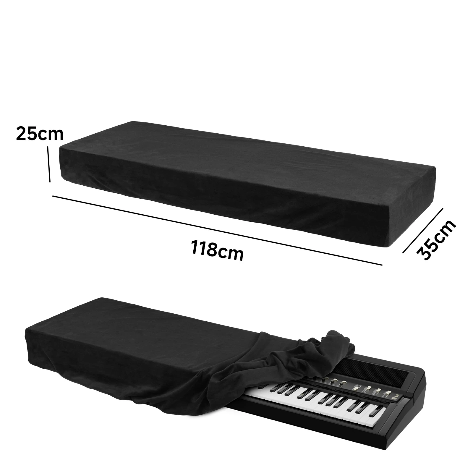 

Пылезащитный чехол для 88-клавишного цифрового пианино, встроенный боковой карман для хранения с двойной молнией и ручкой для удобной портативности