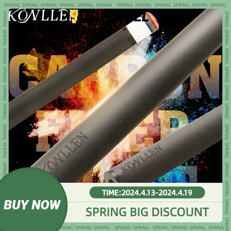 

KONLLEN-Carbon Fiber Billiard Cue Stick Shaft, Carom, Libre Cue Stick, Uni-Loc, Radial, 3/8*8 Pin Joint, Single Shaft for PERI