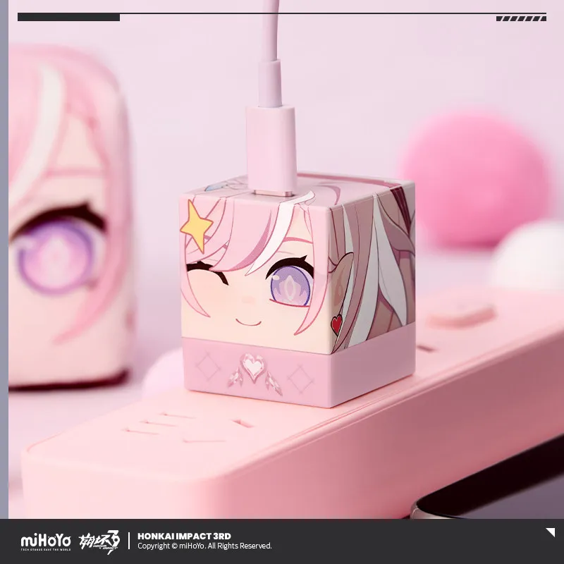 Genuine MiHoYo Game Honkai Impact 3rd German Cube Theresa Type-C Fast Charging Head 35W Cartoon Charger Cosplay Halloween Gift