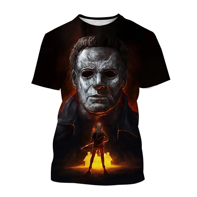 Halloween Horror Movie 3D Print T-Shirt Men Women Short Sleeve Fashion Casual T Shirts Oversized Harajuku Tees Tops Kid Clothing