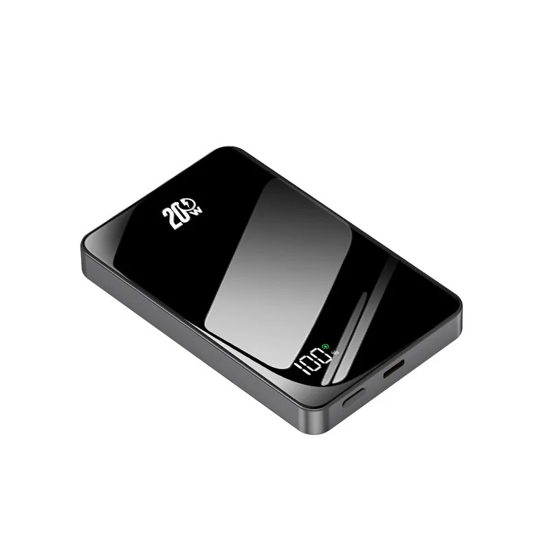 10000mAh Ultra Slim Magnetic Wireless Power Bank Portable Mini Spare Battery for Apple Watch for iPhone 16 15 14 13 12