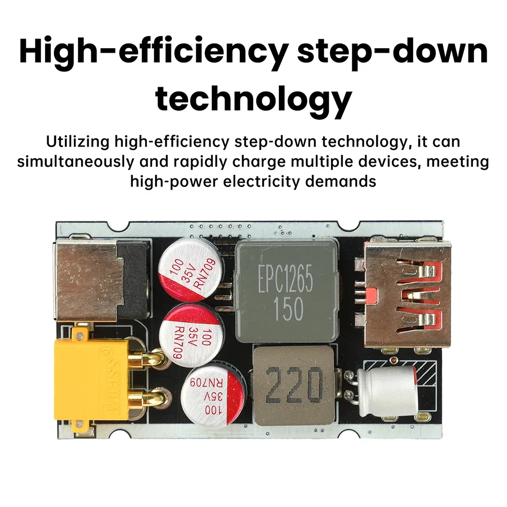 DC 9-35V 205W High-Power Fast Charging Module Car Charger for Electric Vehicles PD QC Full Protocol Step-Down Charging Module