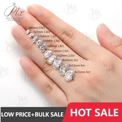 Wholesale Loose Moissanite 3x5-13x18mm Free Girdle D Color VVS1 Clarity Oval Cut with GRA Certificate Diamod Test Positive Beads