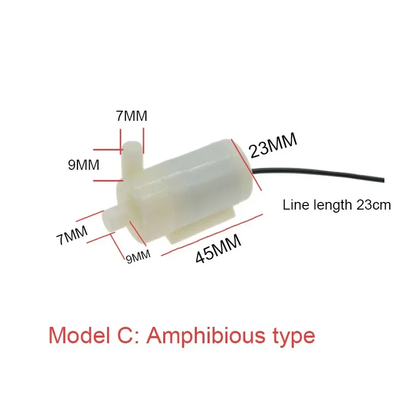 1 Uds Mini bomba de agua sumergible Micro bomba anfibia DC 3V-6V bajo ruido 70-100L/H para agua pecera acuario tanque DIY