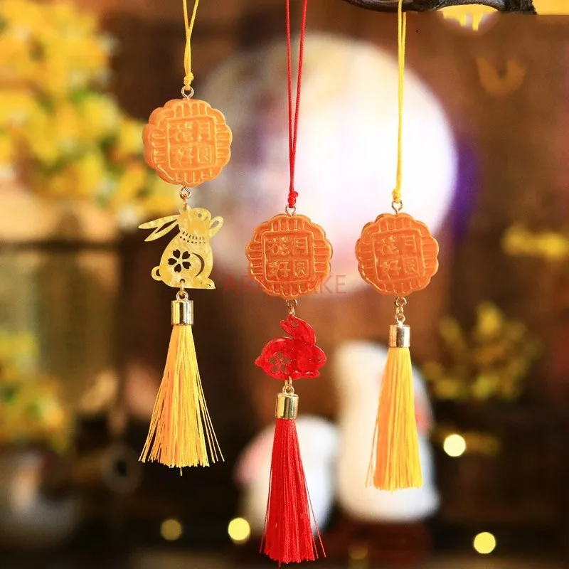 قطعة واحدة من مهرجان منتصف الخريف، سلسلة هاتف محمول صغيرة، قلادة شرابة، هدايا صغيرة للأنشطة الإبداعية المزخرفة