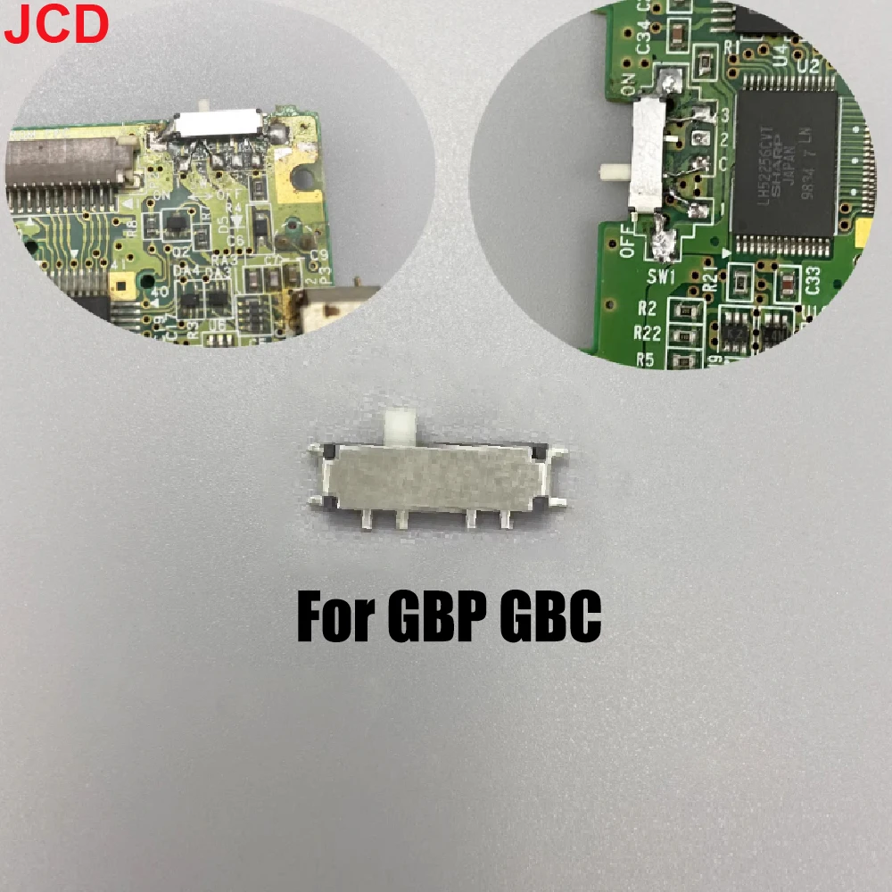 JCD 1pcs  For Gameboy GBP GBC GBA GBA SP GB Game Console The Power Switch On Button Is Suitable For GBC GBP V3 Version Switch