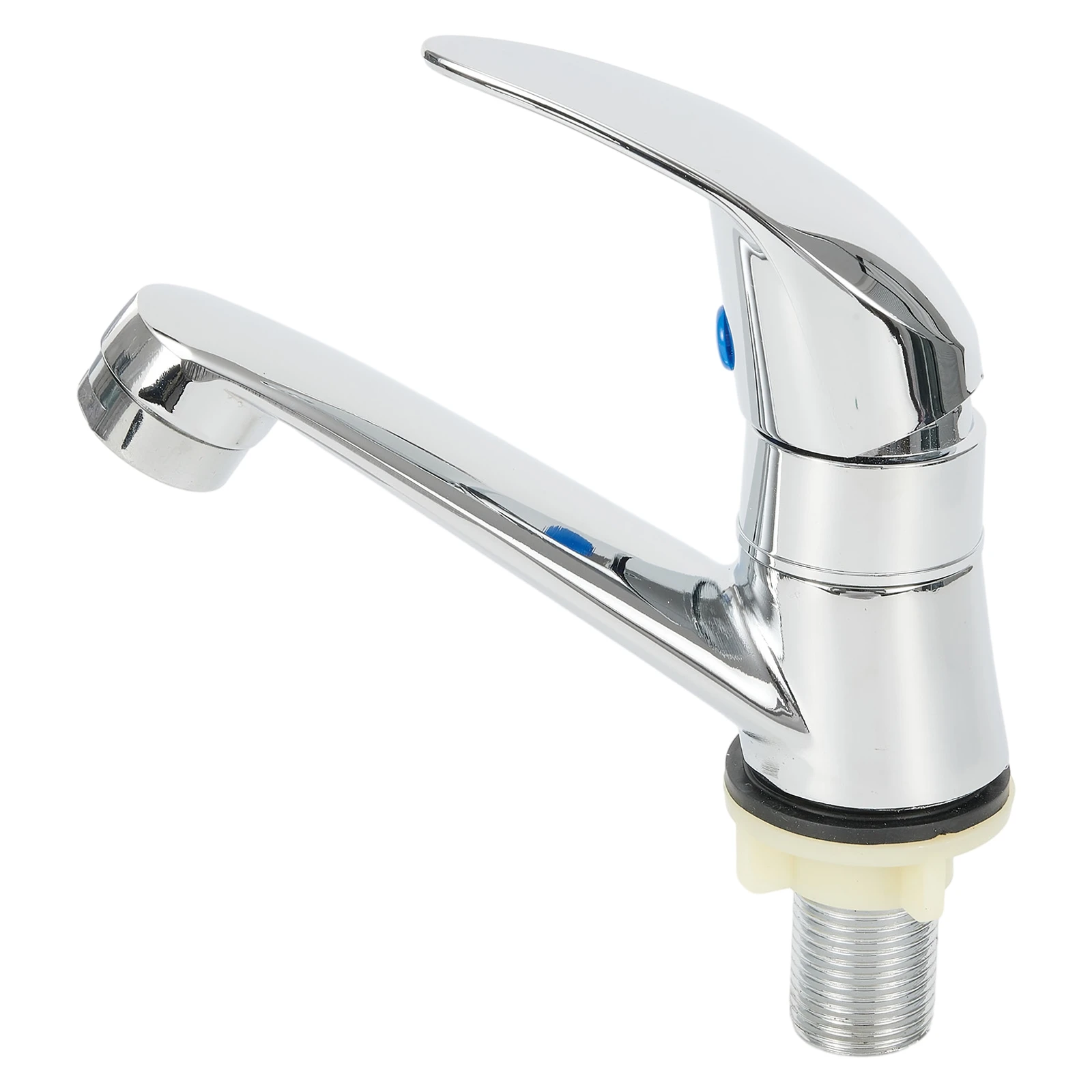 Chrome Bathroom Basin Faucet Cold Sink Water Tap Single Handle Hole Faucet Deck Mounted Kitchen Basin Mixer Tap