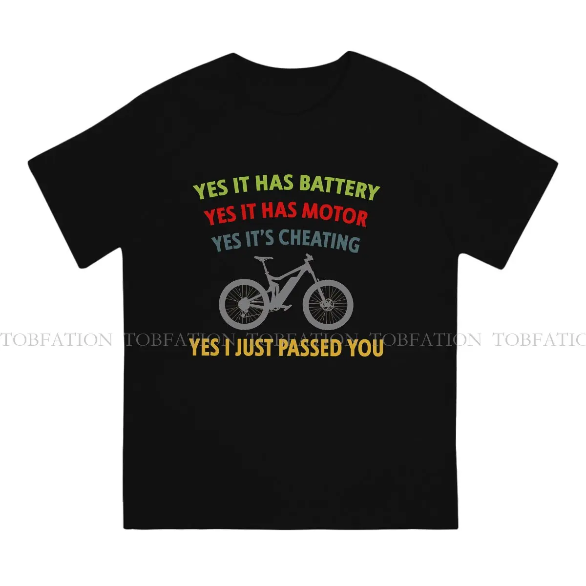 Yes It Has Battery It Has Motor  It's Cheating I Just Passed You Style TShirt Meme Design Gift T Shirt Short Sleeve Ofertas