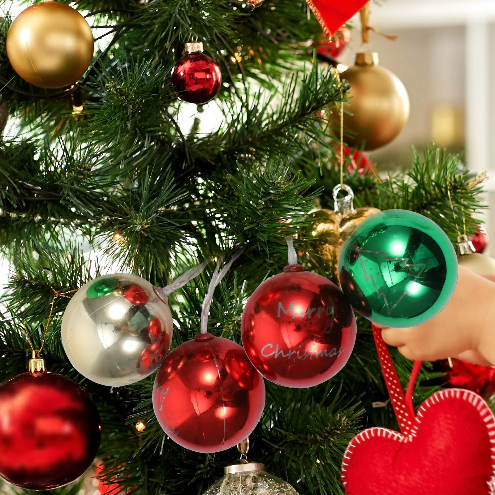 Natal led string luz 15in decoração lâmpada vermelho verde árvore de natal decoração de festa ao ar livre led string lâmpada decoração luz