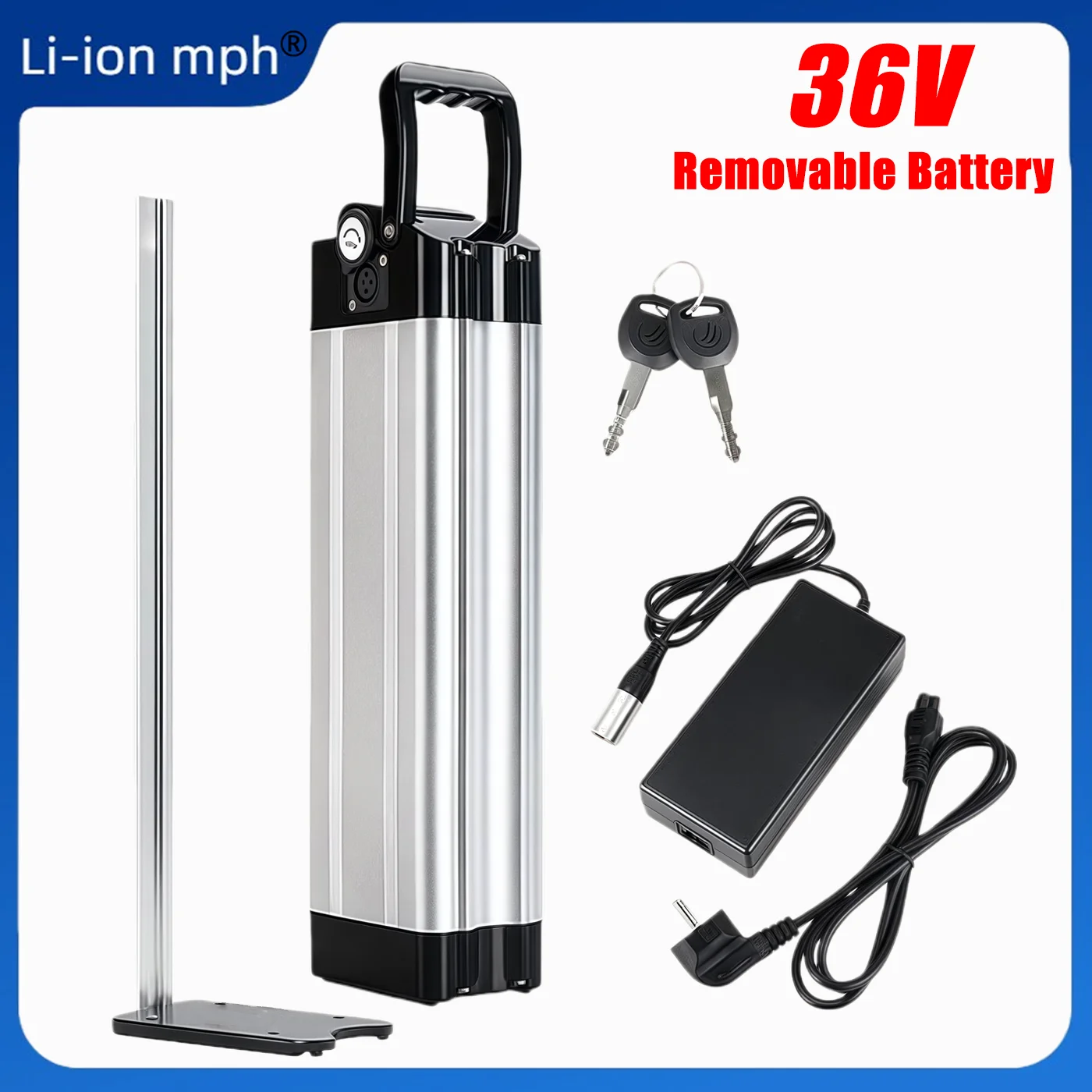 

36V 350W Original removable battery 12AH 17.5AH 21AH 30AH 18650 For 250W 450W 500W 750W 1200W 1500W motor +charger