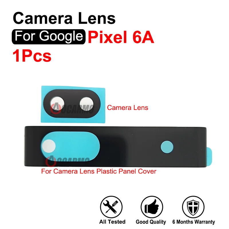 For Google Pixel 6A Rear Back Camera Lens And Cover Lens Plastic Panel Replacement Part