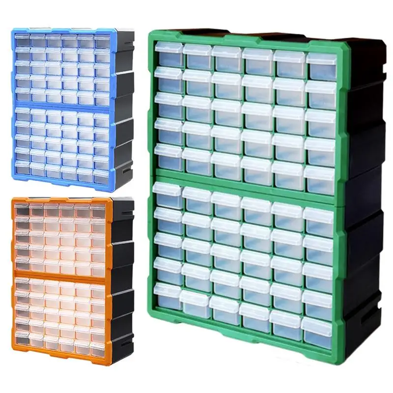 60 Multi-grid Drawer Parts Box Wall-mounted Screw Classification Component Box Tool Case electronic components Storage ToolBox