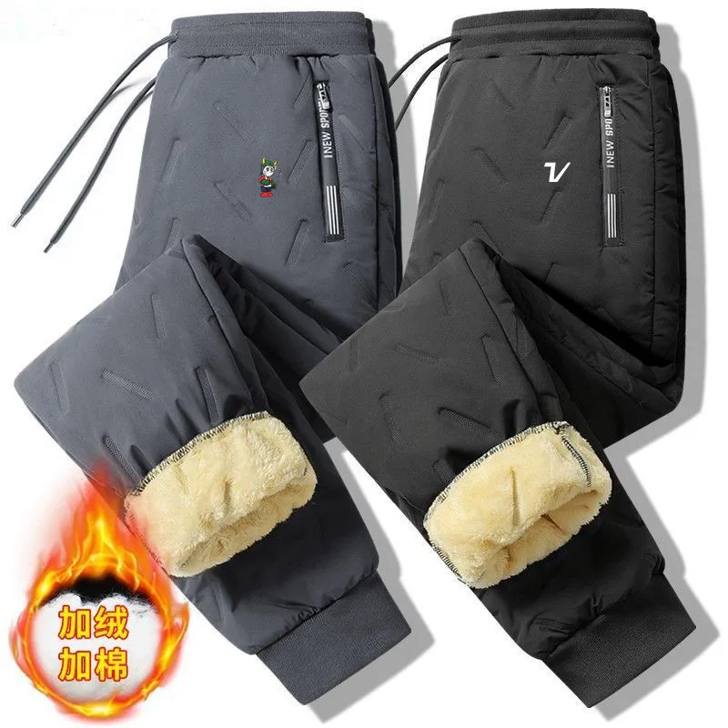 말본 Winter Golf Wear Men 2024 New Golf Pants Thickening Keep Warm Casual Pants Lamb Wool Windproof Sports Pants Men Golf Clothing