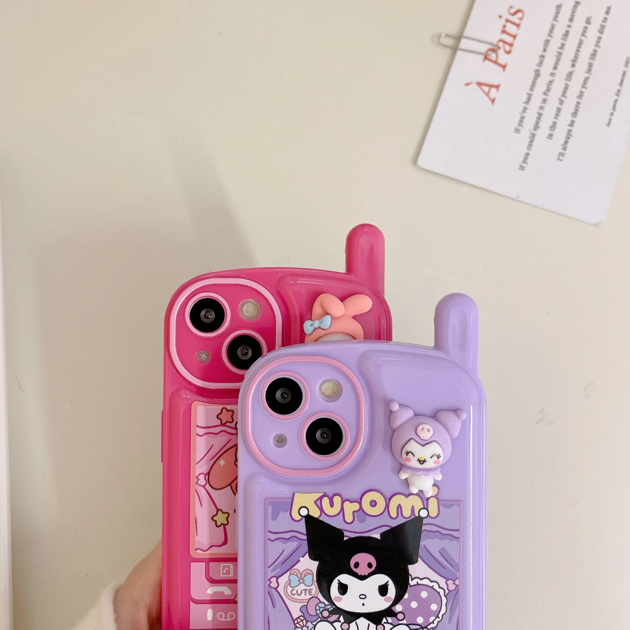 Женский противоударный чехол для телефона Sanrio Kawaii My Melody Kuromi Style iPhone 14 13 12 11 Pro X XR XS MAX Plus