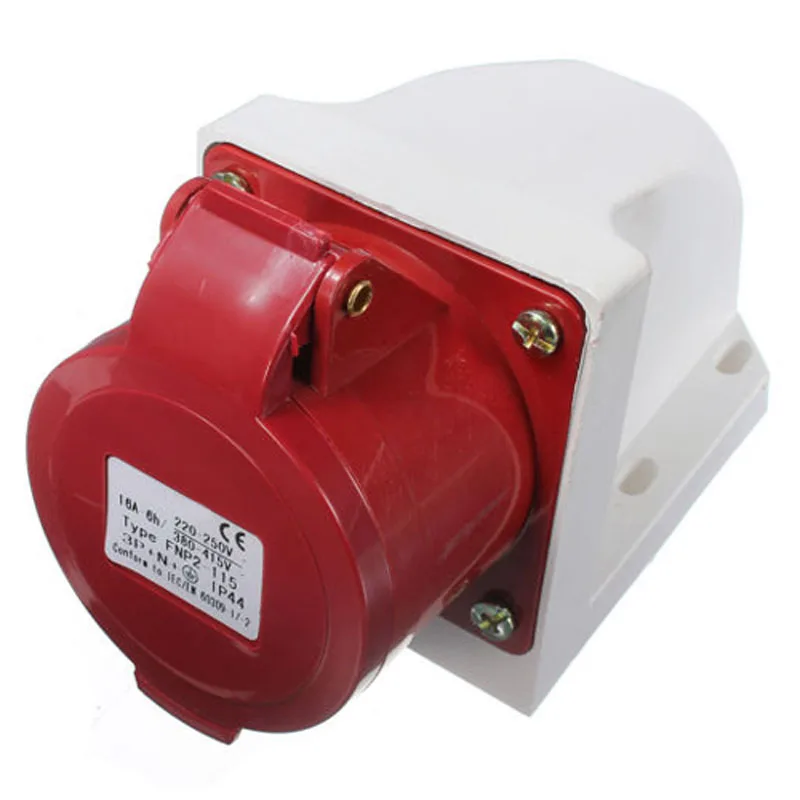 16 Amp 5 pin Plug & Socket Weatherproof IP44 3 Phase 380-415v 3P + N + Earth 16A