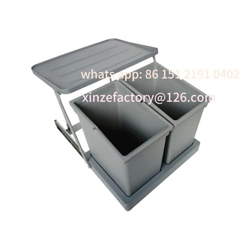 Armoire d'évier personnalisable, désactiver la porte, poubelle intégrée dans l'armoire, cacher la poubelle sous le lavabo de cuisine