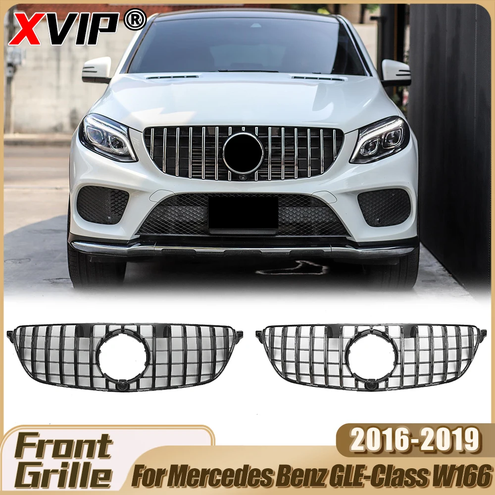 

XVIP Chrome Black GTR Style Racing Grille Grid For Mercedes Benz GLE-Class W166 GLE350 GLE400 GLE450 GLE500 GLE43 AMG 2016-2019