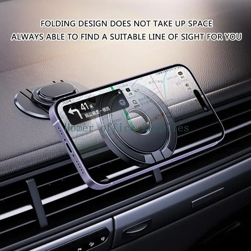 K43B autohouder, magnetische telefoonhouder voor auto met flexibele basis voor mobiele telefoon Dashboardmontage