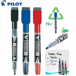 Pilot Erasable Whiteboard Markers with Magnetic Eraser Cap, Japan Original Replaceable Ink Mark Pen Classroom Home Office Gadget
