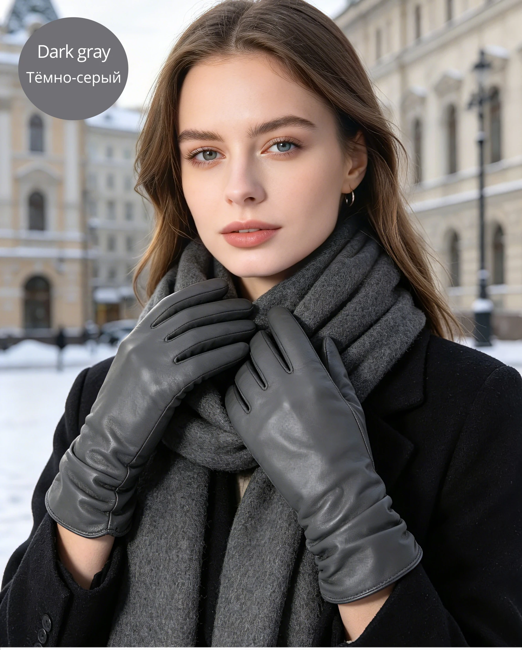 Simple Women's Gloves Winter Warm Plus Velvet Short Thin Touch Screen Gloves Driving Color Women's Leather Gloves High Quality