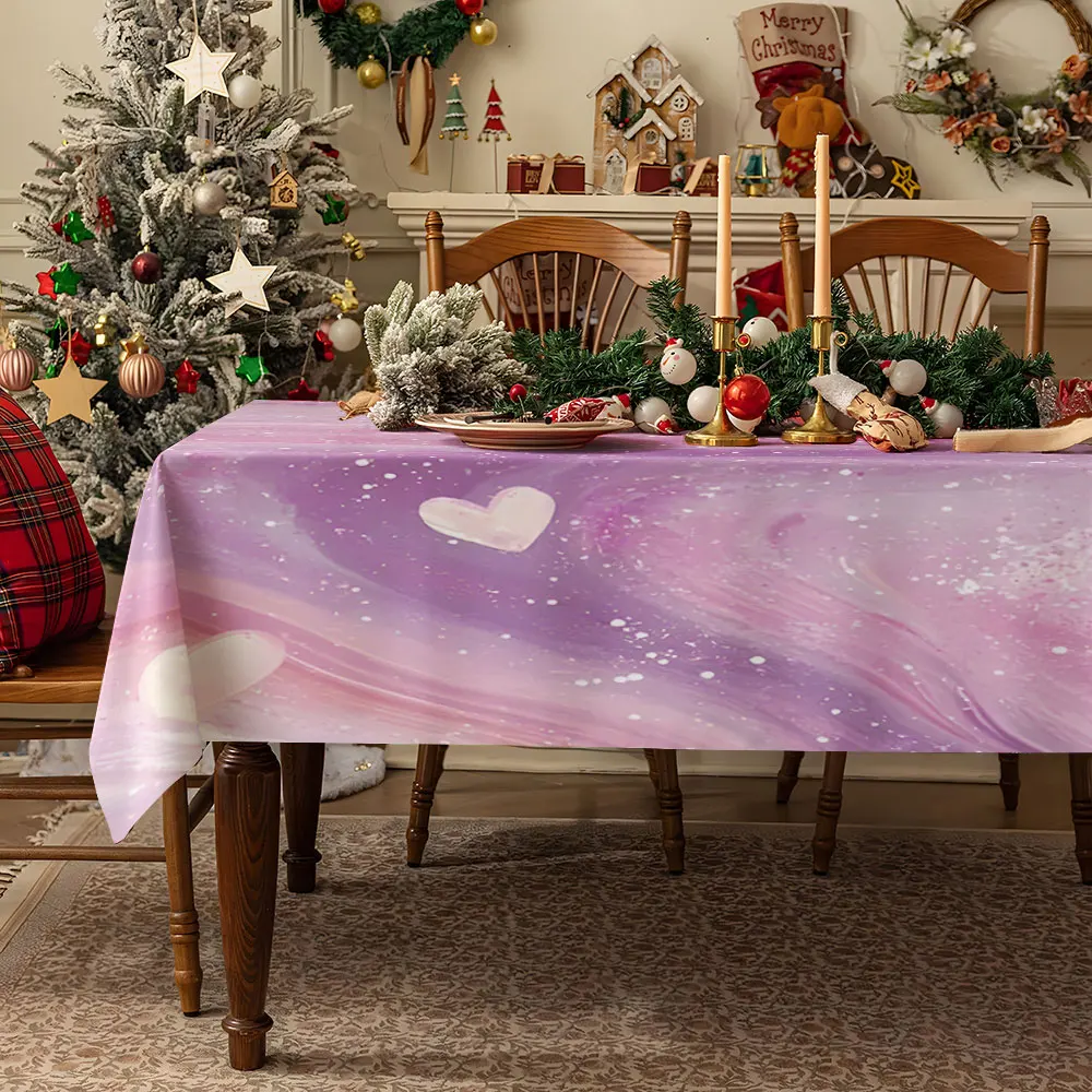 Pink-orange striped tiger Table Cloth Waterproof Tablecloth Spill Proof Table Cloth, Wipe Clean Table Cloth for Dining Camping