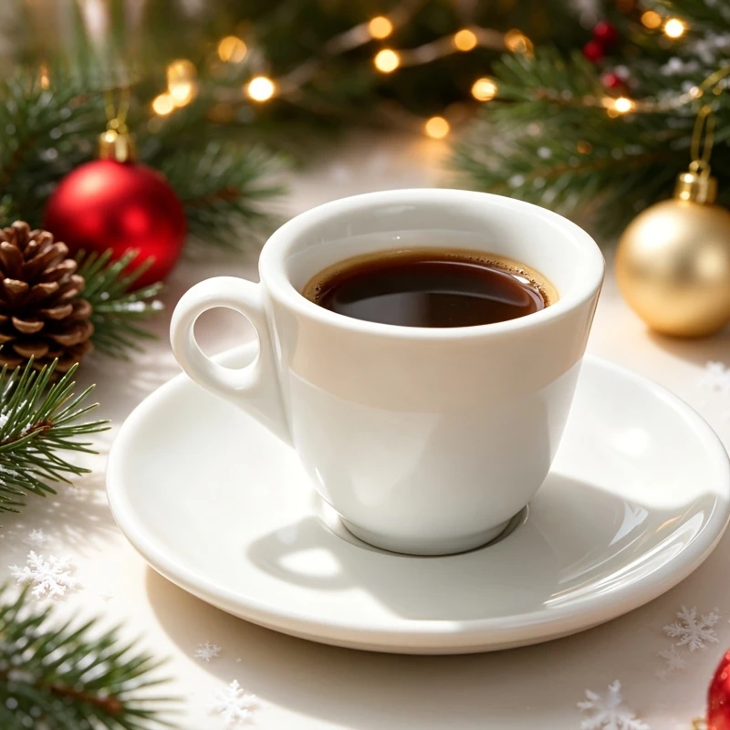 1/2 Pcs Small Capacity Coffee Glasses And Saucer Set Christmas Gift Thickened Pure White Ceramic  Italian Espresso Drinking Cup