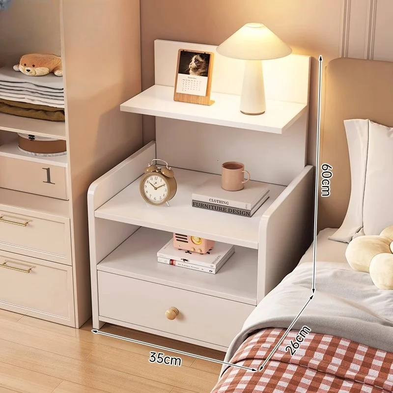 Bedside Tables Bedroom Cabinet Storage Low Bedside Tables Wooden Lightweight Brief Mesa Aesthetic Room Furniture Table Bedroom