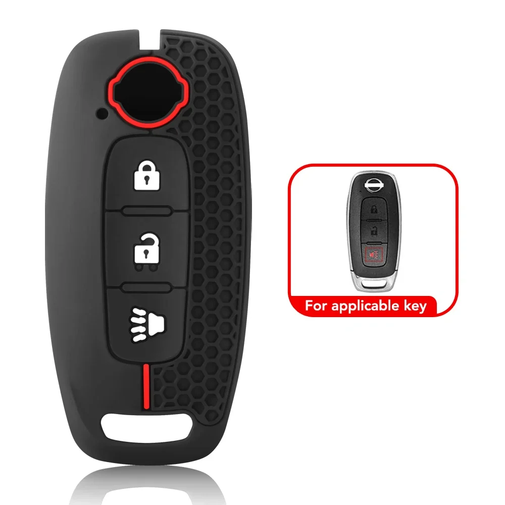 Capa de chave de silicone para nissan rouge chutes pathfinder j12 ariya altima rogue qashqai bluebird sylphy 2023 acessórios