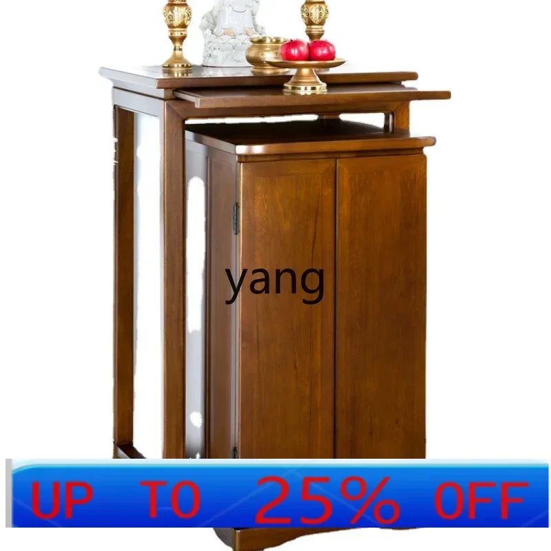 

lmm Coffee Table Cabinet New Chinese Style Altar Solid Wood Incense Burner Table Modern Buddha Shrine Household God of Wealth