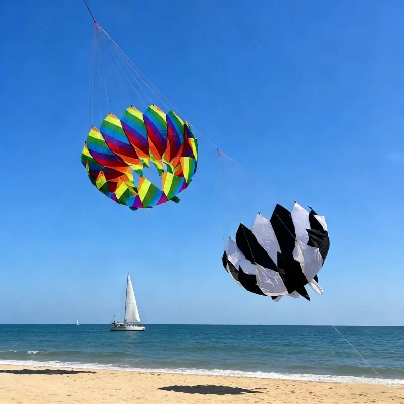 Rainbow kites windsocks nylon kite flying parachute kites wholesale volantines foil kitesurf flies professional wind kites tails