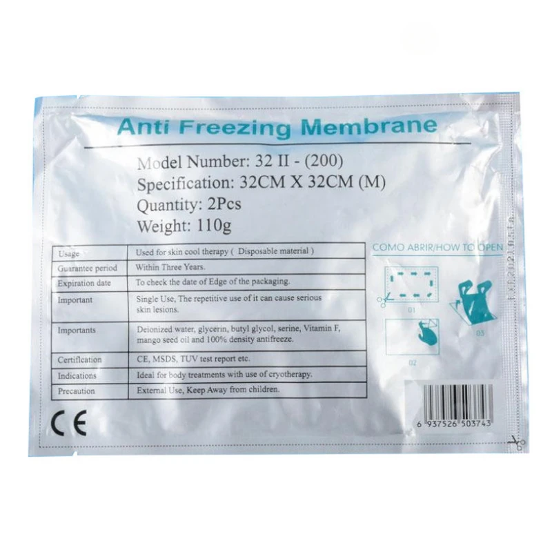 Anti Freeze Paper Film 32X32Cm 28X28 34X42 Anti Freezeing Anti-Cryo Membrane Cool Cryo Pad Anti Freeze Cryotherapy