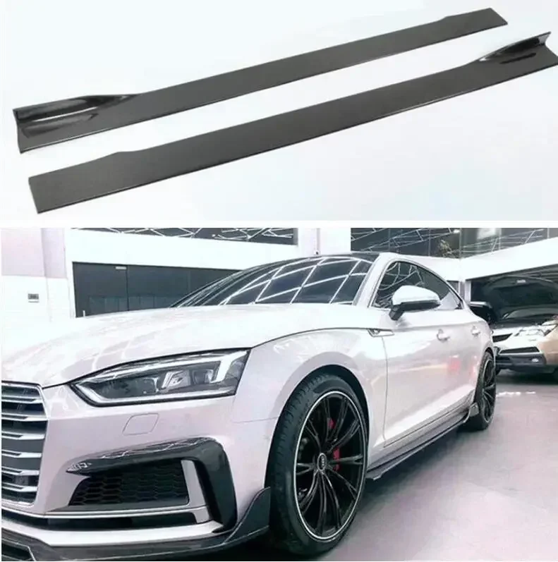 For Audi A5 S5 RS5 SLINE 2017 2018 2019 2020 2021 2022 Side Panels Body Skirts Kit lip Cover Carbon Fiber