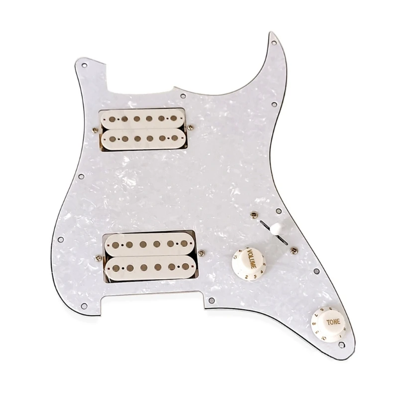 

Electric Guitar Board Pickguard Pickups with HH Pickup Loaded Prewired for Replacement Parts Guitar Playing Accessories 094C