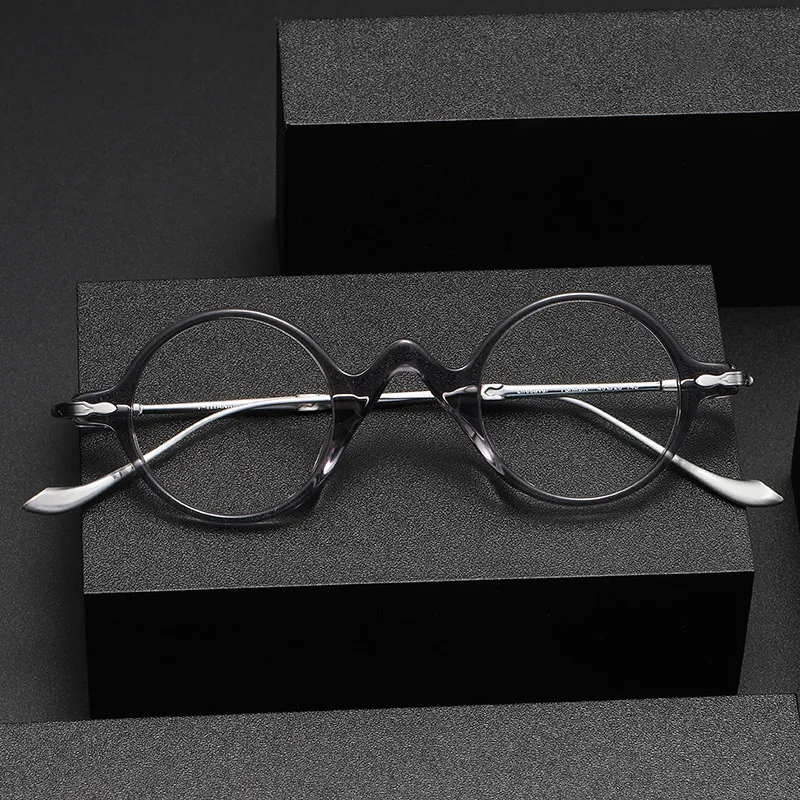 

Lifesaver Japanese retro round frame pure titanium glasses frame