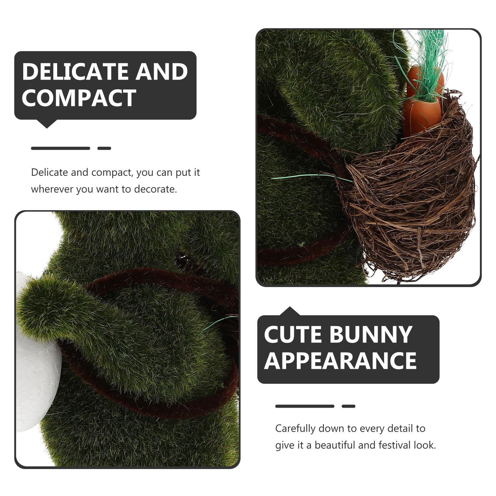 Easter Bunny Rabbit Statue Lovely Compact Home Decor Easter Decoration Garden Ornament Cute Rabbit Sculpture Bunny Decor