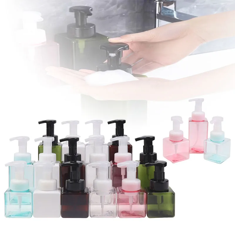 Soap Despenser Portable Foam Pumps Bottle 250/450/650ml Manually Press Soap Foaming Mousses Liquid Shower Gel Bathroom Bottling