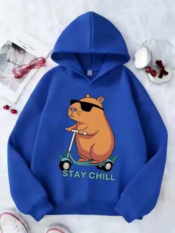 Funny Stylish Capybara Fashion Design Sweatshirt Children's Hoody for Boys Girls Autumn Winter Casual Hoodies