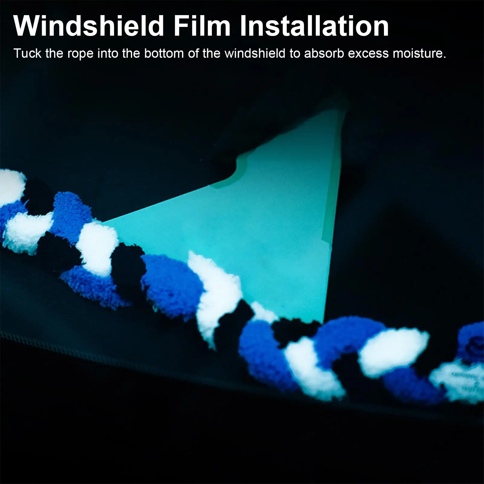 

Window Tint Absorbent Rope Scratch-Proof Windshield Window Tint Film Install Water Absorbent Rope For Beginners Professionals