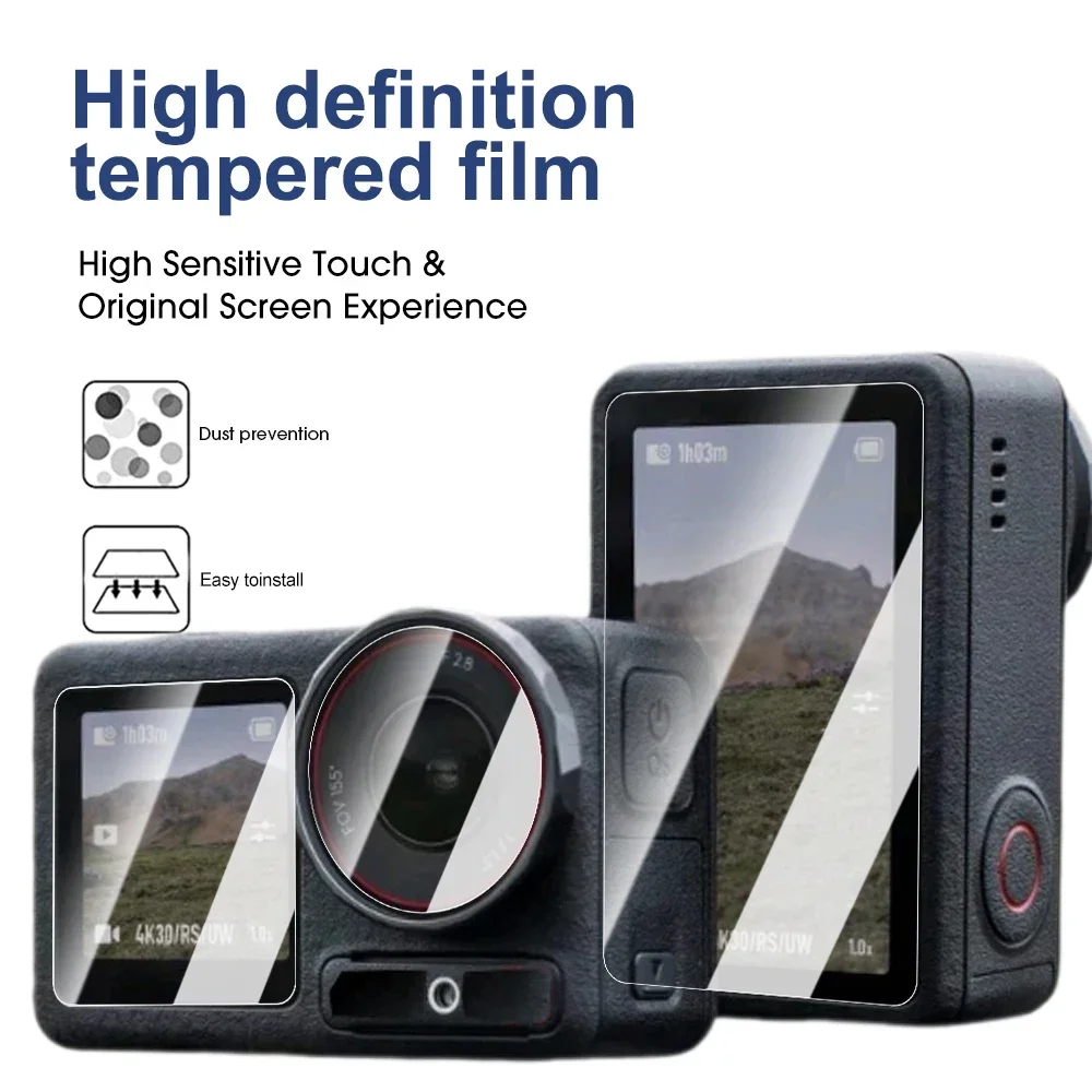 9 IN 1 Tempered Glass Camera Screen Protectors For DJI Osmo Action 5 Pro 5Pro Lens Cover 9H Anti-scratch Protective Films