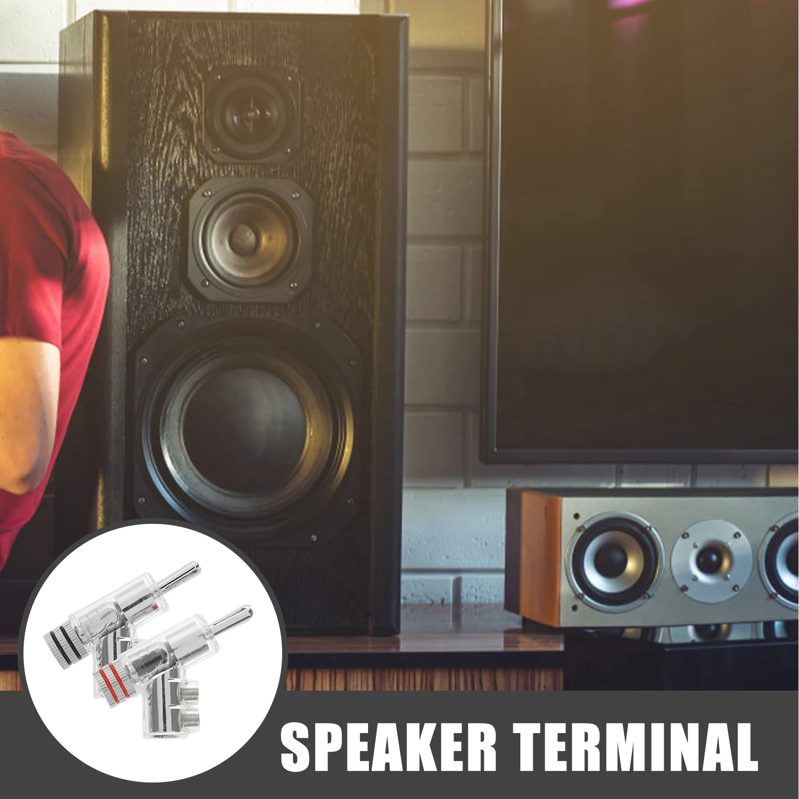 

2Pcs 45 Degree Angled Banana Plugs Solder Free Gold Plated Speaker Cable Connectors Durable Zinc Alloy Construction