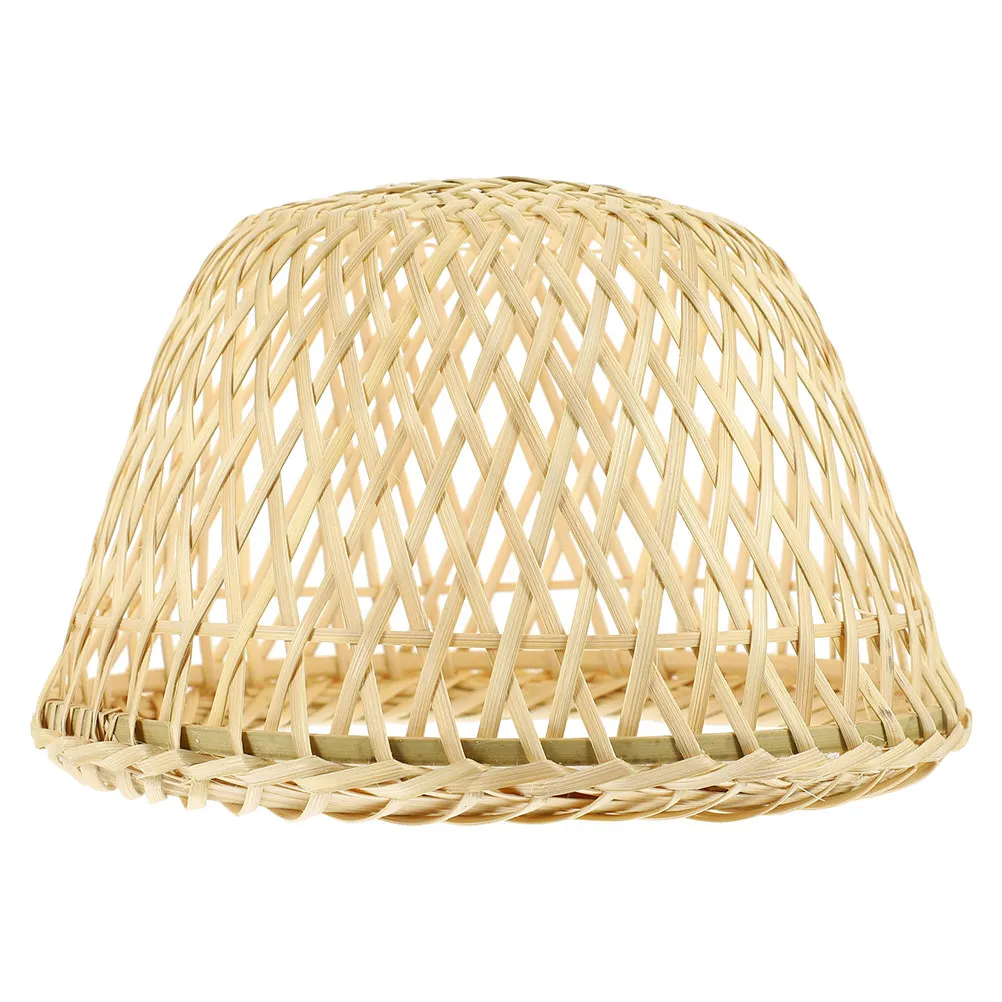 

Bamboo Lamp Shade Handmade Woven Vintage Boho Pendant Light Cover for Dining Room Home Decor Rattan Ceiling Shade